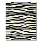 Modern Black Gray Stripe Abstraction Rug