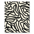 Abstract Black Ivory Organic Flow Rug