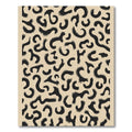 Abstract Black Organic Swirls Rug