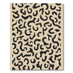Abstract Black Organic Swirls Rug