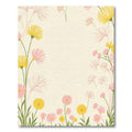 Soft Yellow Pink Floral Garden Rug