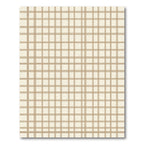 Neutral Tan Plaid Grid Rug