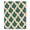 Deep Teal Leaf Pattern Rug