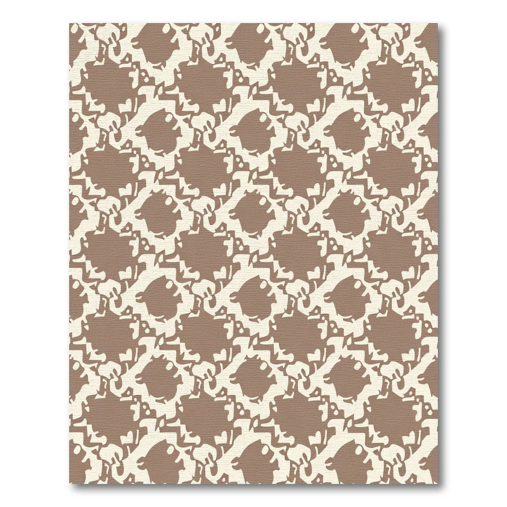Cream And Taupe Abstract Starfish Rug
