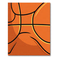 Orange Basketball Courtside Lines Rug