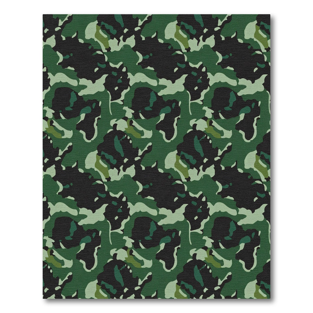 Green Forest Camouflage Abstract Art Rug