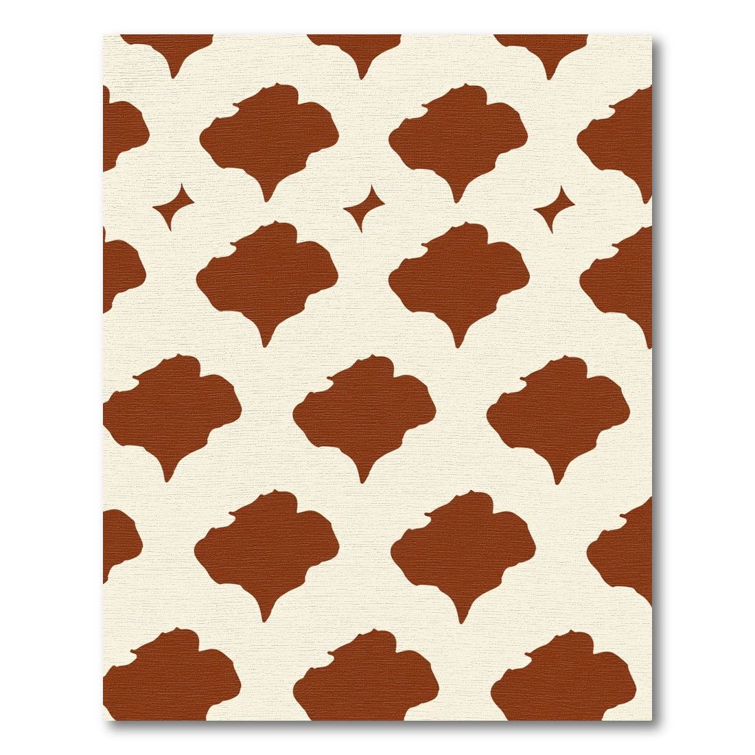 Brown Cream Abstract Splatter Rug