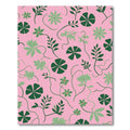 Whimsical Pink Botanical Vine Rug