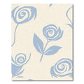 Light Blue Loose Floral Romance Rug