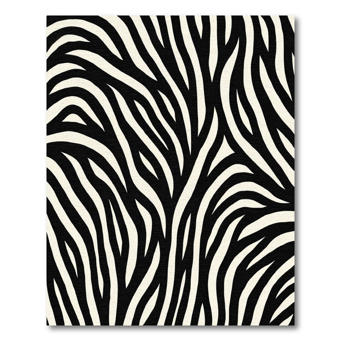 Bold Black Ivory Wavy Stripes Rug