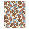 Brown Tan Blue Abstract Camouflage Rug