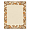 Whimsical Orange Cat Border Art Nouveau Rug