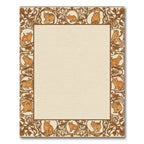 Whimsical Orange Cat Border Art Nouveau Rug