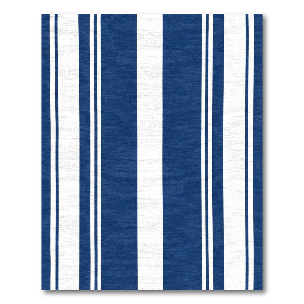 Bold Navy White Vertical Stripe Rug