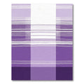 Plum Purple Gingham Stripe Rectangle Rug