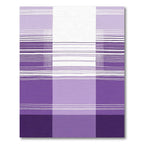 Plum Purple Gingham Stripe Rectangle Rug
