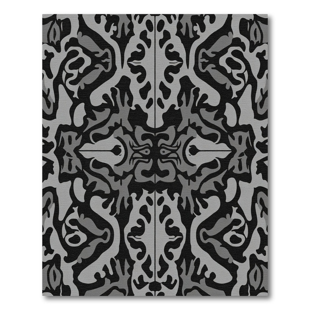 Abstract Monochrome Organic Form Rug