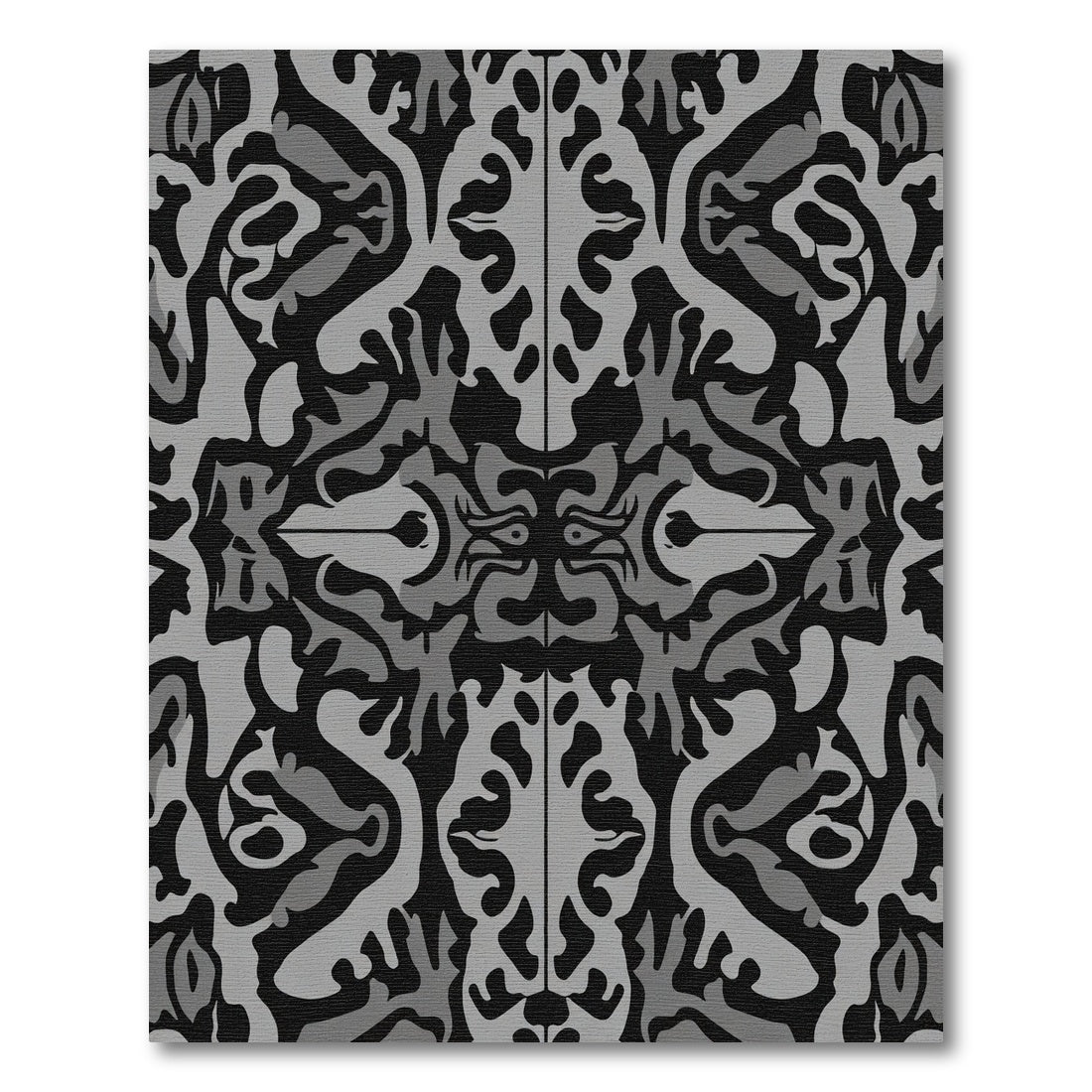 Abstract Monochrome Organic Form Rug