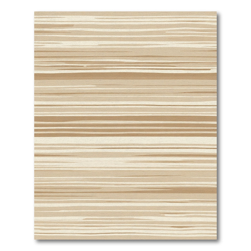 Rustic Tan Brushstroke Stripes Rug