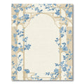 Blue Floral Archway Garden Tapestry Rug