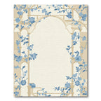 Blue Floral Archway Garden Tapestry Rug