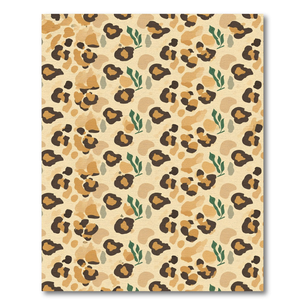 Earthy Speckled Leopard Spots Accents Rug