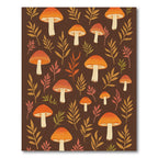 Autumn Mushroom Leafy Meadow Rug