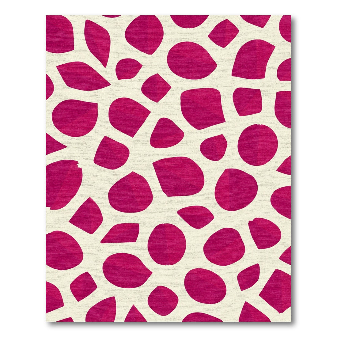 Crimson Petal Scattered Abstract Rug