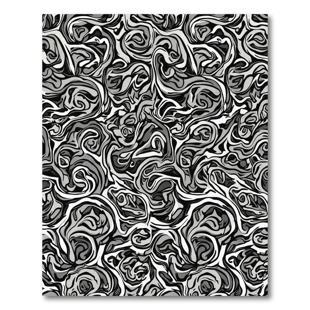 Monochromatic Swirl Abstract Fluidity Rug