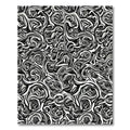 Monochromatic Swirl Abstract Fluidity Rug