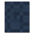 Deep Blue Geometric Overlay Rug