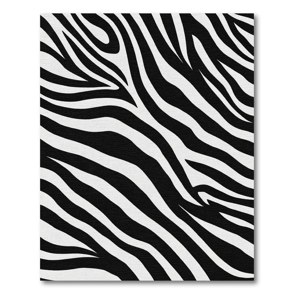 Graphic Black White Animal Tracks Rug