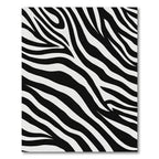 Graphic Black White Animal Tracks Rug
