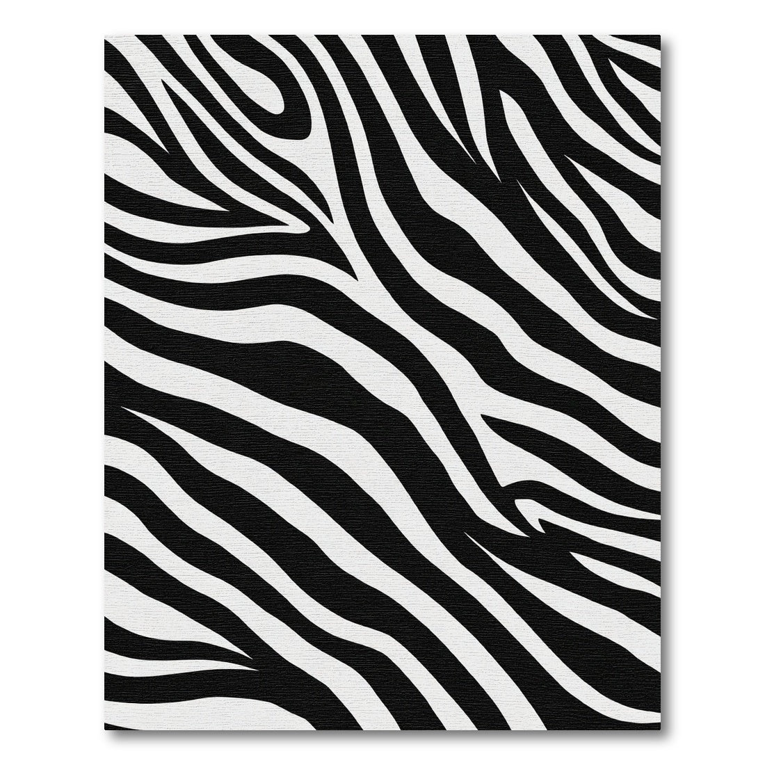 Graphic Black White Animal Tracks Rug