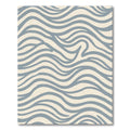 Wavy Blue Cream Swirl Rug