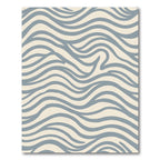 Wavy Blue Cream Swirl Rug