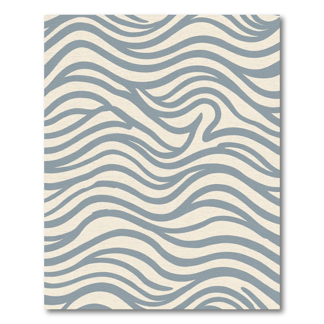 Wavy Blue Cream Swirl Rug