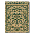 Emerald Green Floral Intricate Medallion Rug