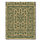 Emerald Green Floral Intricate Medallion Rug