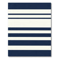 Classic Navy Cream Stripe Rug