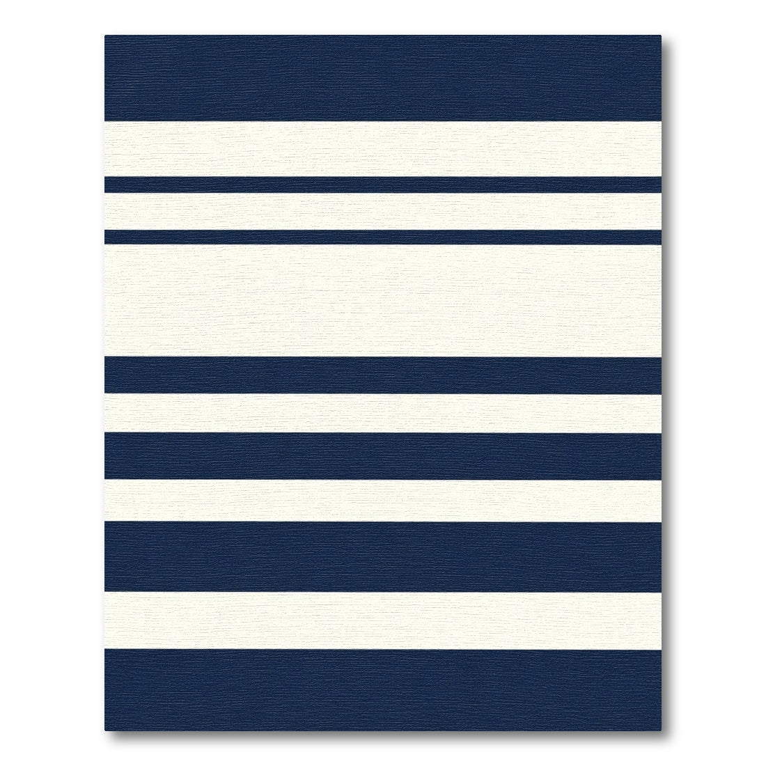 Classic Navy Cream Stripe Rug