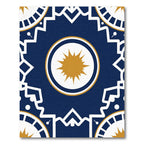 Navajo Medallion Sunburst Blue Rug