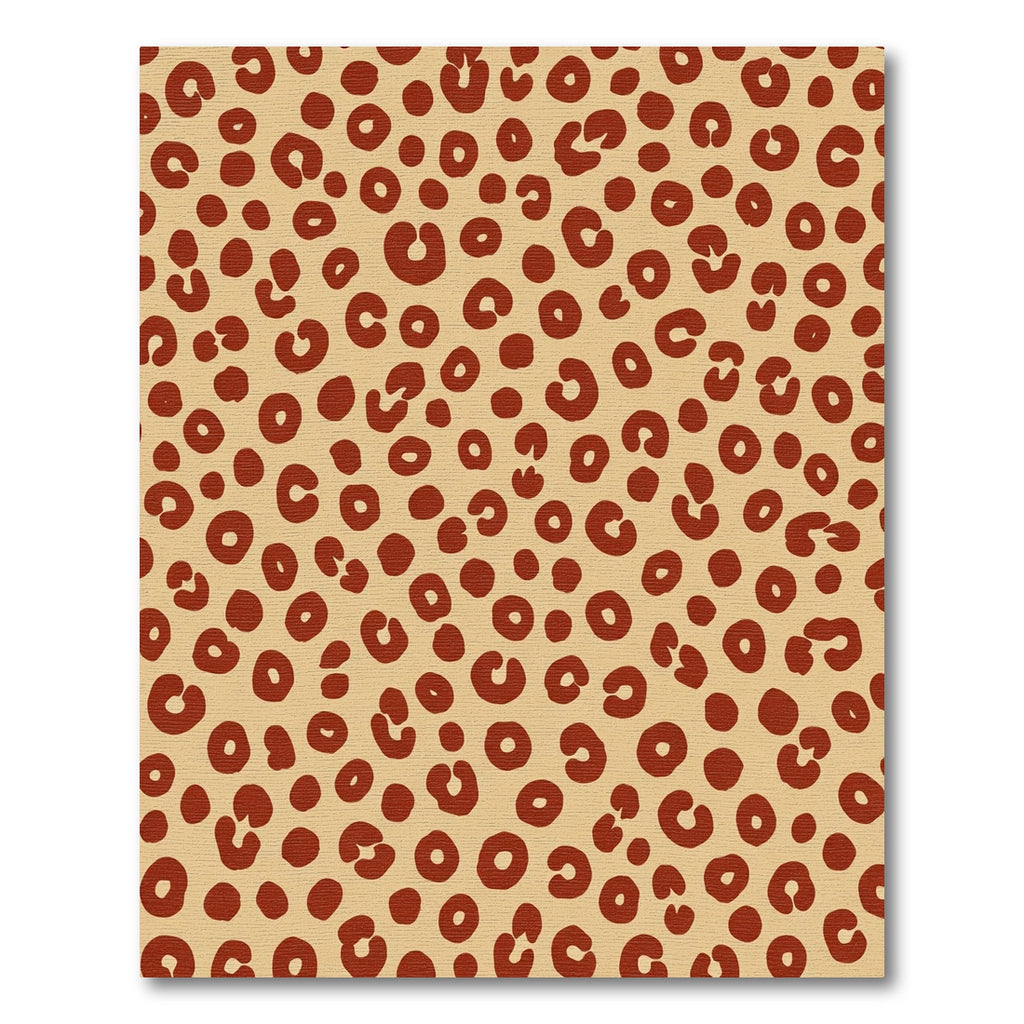 Crimson Leopard Spot Scatter Rug
