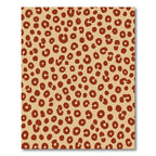 Crimson Leopard Spot Scatter Rug