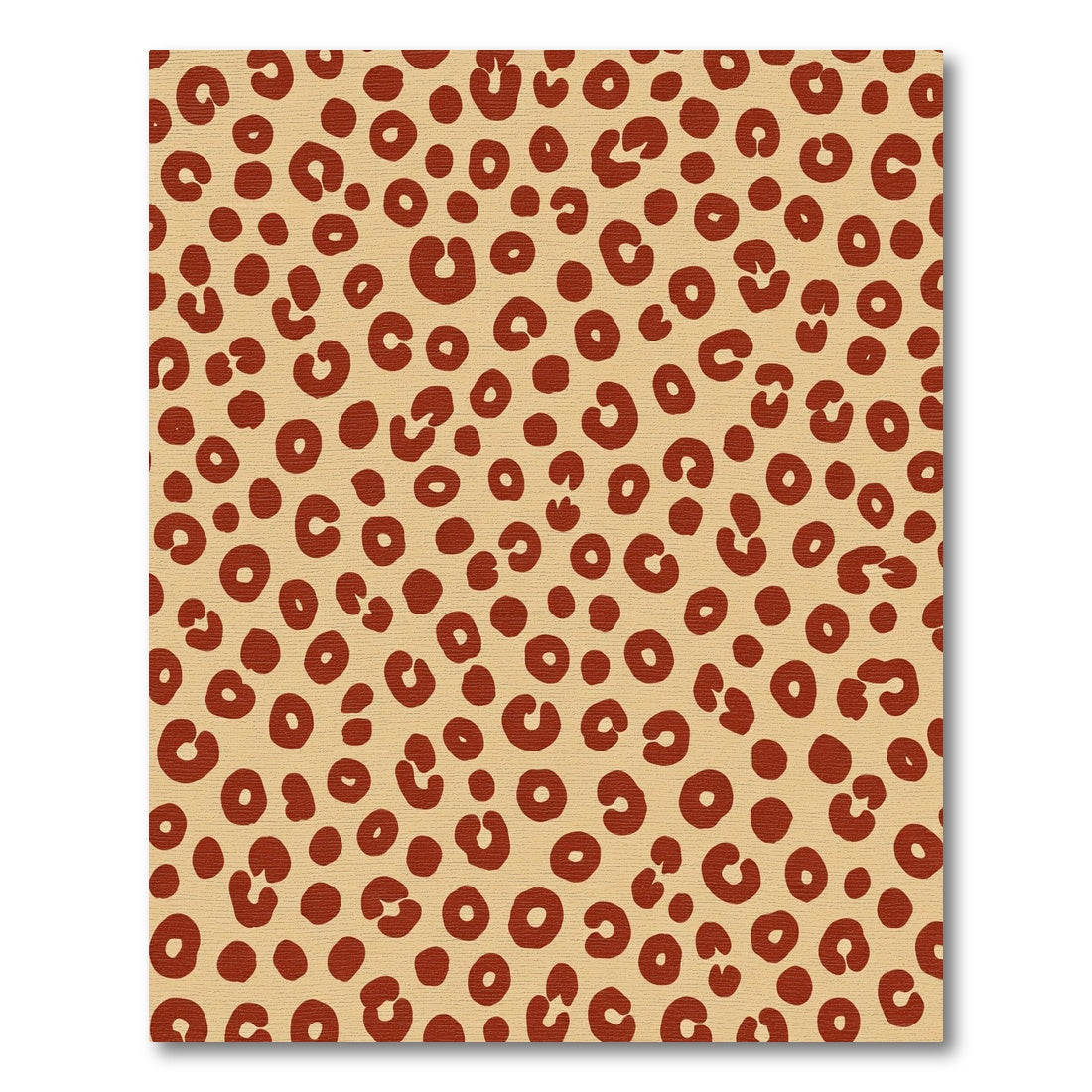 Crimson Leopard Spot Scatter Rug