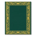 Rich Forest Green Golden Vine Border Rug