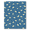 Blue Sea Turtle Swirl Accent Rug