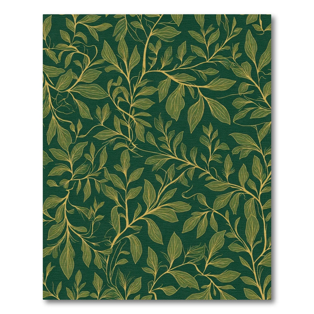 Emerald Green Branch Foliage Rug