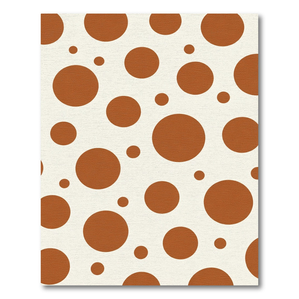 Rustic Copper Polka Dot Pattern Rug