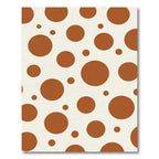 Rustic Copper Polka Dot Pattern Rug